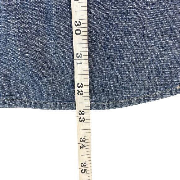 Browning Denim Shirt Men Size XL Heavy Hunting Jean Button Down Denim Cotton - Picture 8 of 10